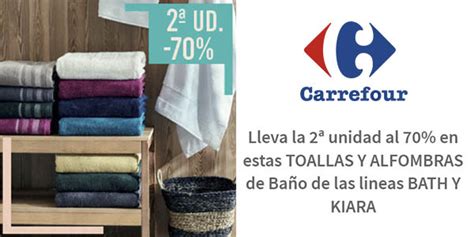 carrefour toallas versace 50 descuento